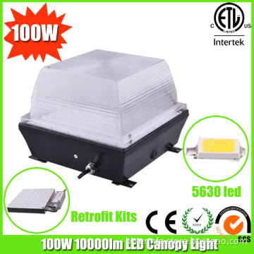 High Power 100W Gas Station LED Canopy Lights 300W HPS Replacement